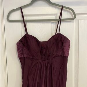 JS Collections-Elegant Burgundy Spaghetti Strap Dress